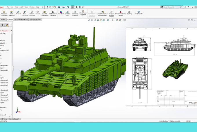 Gig Preview - 3d models and 2d drawings in solidworks