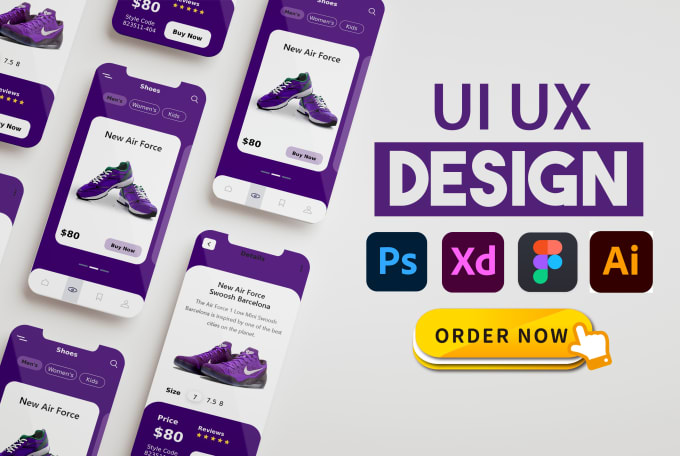 Gig Preview - Do mobile ui design, website ui dashboard, mobile app ui ux design, ui ux design