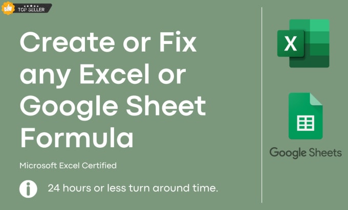 Gig Preview - Create and fix any excel or google sheets formula