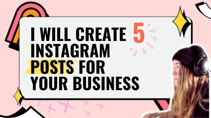 Gig Preview - Create 5 instagram posts for your business with graphics