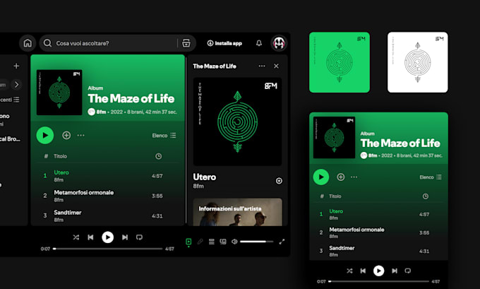 Gig Preview - Design an aesthetic cover for spotify