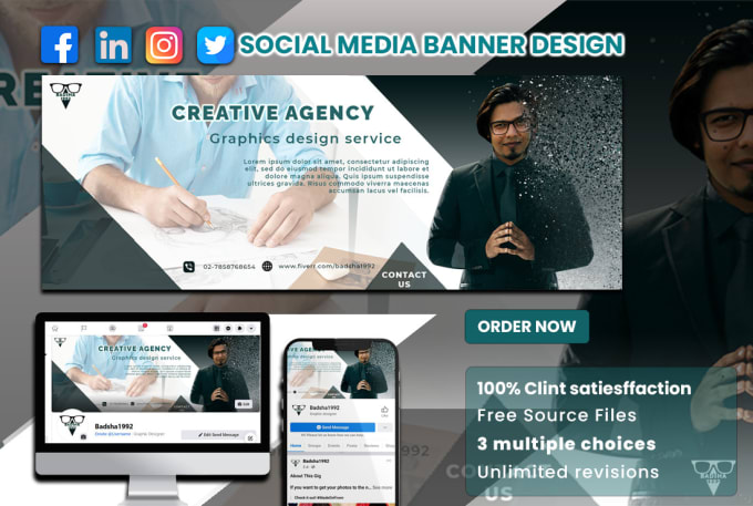 Gig Preview - Do professional and creative social media banner design