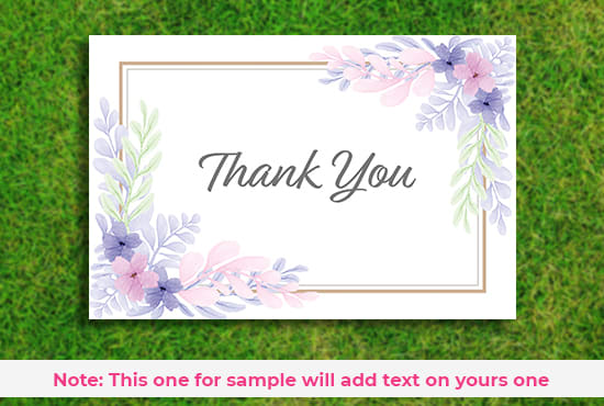 Gig Preview - Design thank you card for amazon and others