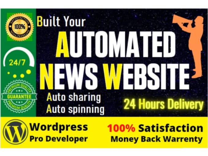 Gig Preview - Develop automatic news website for passive income