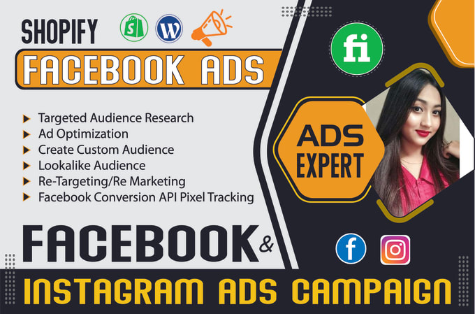 Gig Preview - Do facebook ads campaign, instagram ads campaign, shopify ads