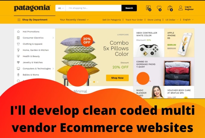 Gig Preview - Develop clean coded multi vendor ecommerce websites