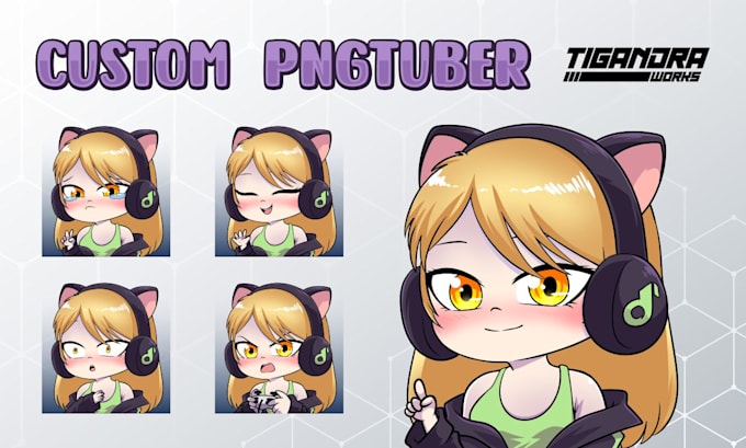 Gig Preview - Draw custom pngtuber character model