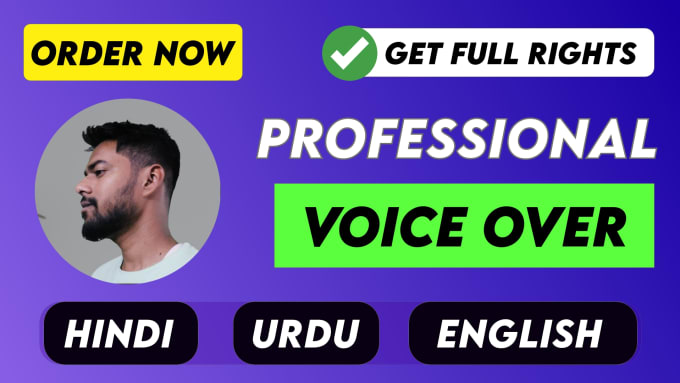 Gig Preview - Record voice over in hindi, urdu and english