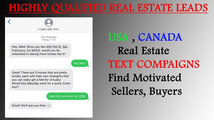 Gig Preview - Run text campaign for real estate to find motivated sellers