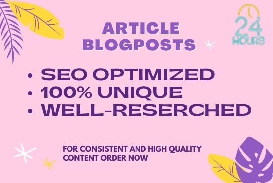 Gig Preview - Do SEO article writing and web content in 5 dollar