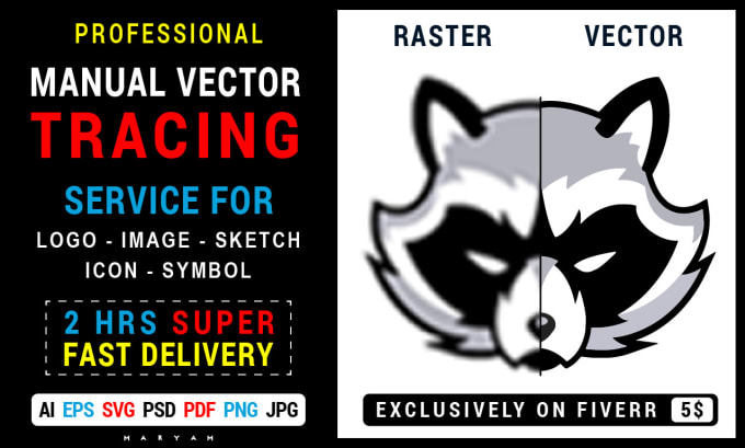 Gig Preview - Retrace, redo, recolor, redraw, vectorize, convert logo or image to vector