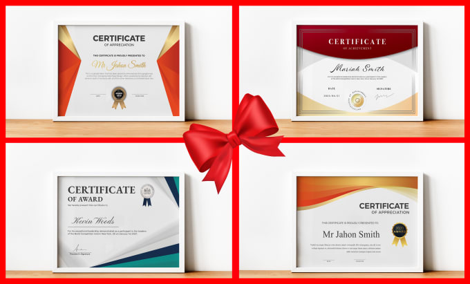 Gig Preview - Design a professional and unique certificate design