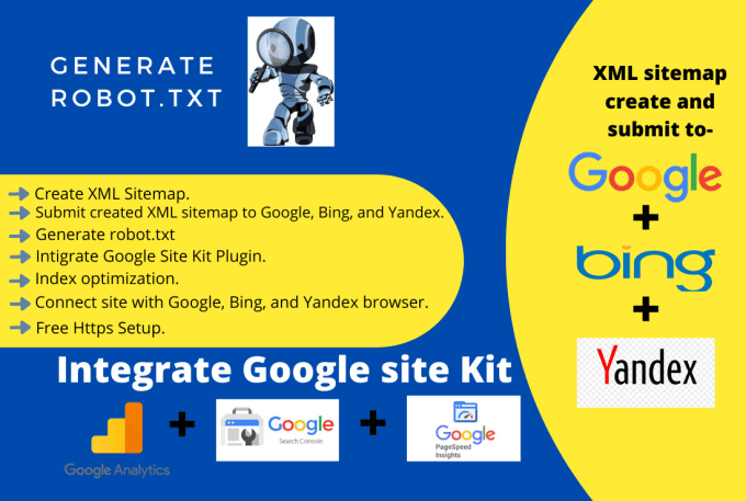 Gig Preview - Create and submit XML sitemap robot txt and integrate webmaster tool