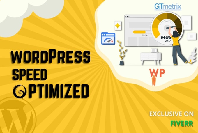 Gig Preview - Do wordpress speed optimization by pagespeed insights or gtmetrix