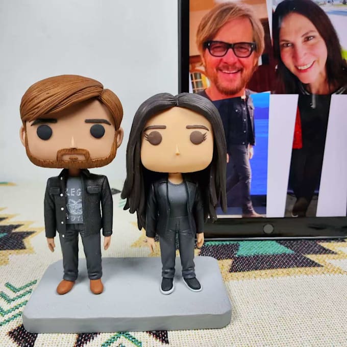 Gig Preview - Custom sculpt funko pop couple from photo, wedding funko pop