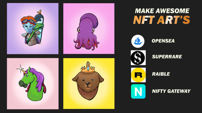 Gig Preview - Create an nft art for you to sell as a collectible