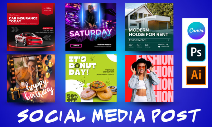 Gig Preview - Design canva templates for your social media posts