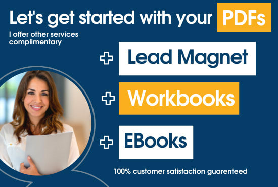 Gig Preview - Design creative lead magnet, workbook, ebook and pdfs