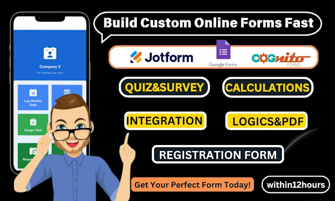 Gig Preview - Create jotform type form and cognito form in 24 hours