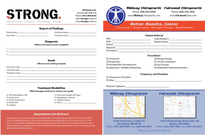 Gig Preview - Design a physiotherapy, sports medicine doctor referral pad