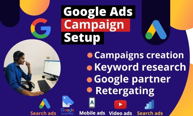 Gig Preview - Setup google ad on adwords, PPC ads manager,  search and  display ads management