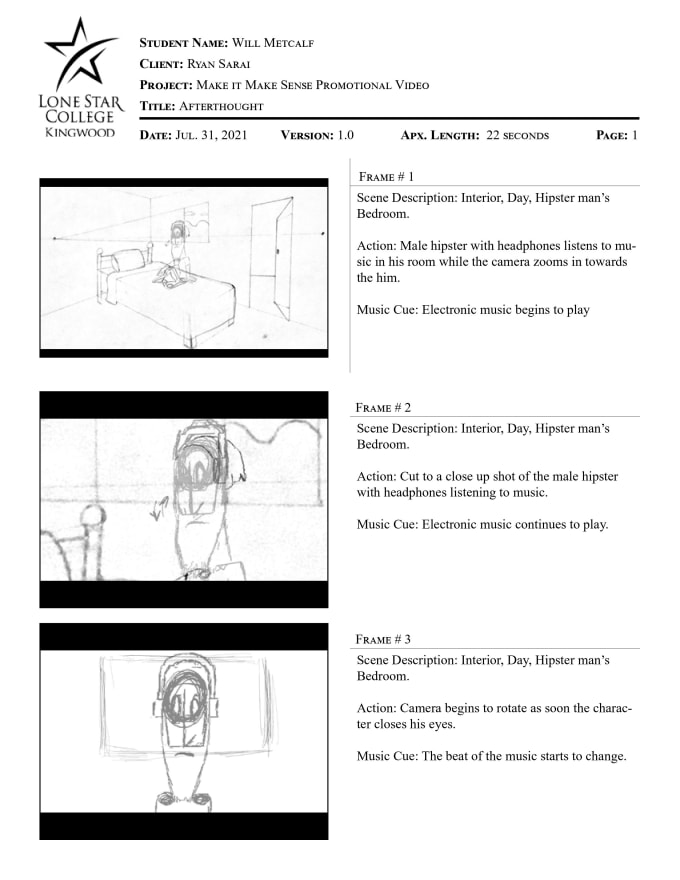 Gig Preview - Draw quality storyboard art for you