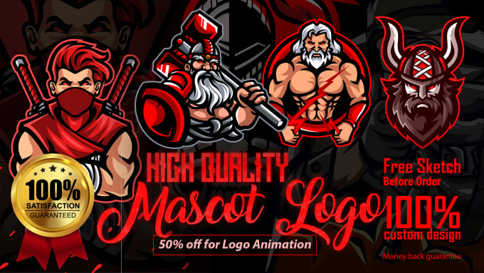 Gig Preview - Design unique mascot logo for twitch, gaming, esports