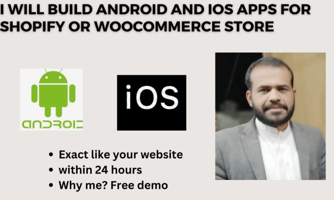 Gig Preview - Provide android and ios apps for the wocommerce store or business