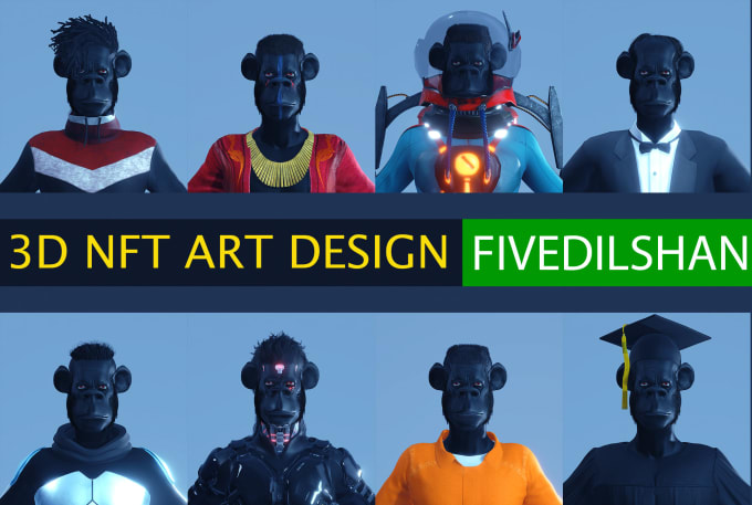 Gig Preview - Create  3d nft art and animation