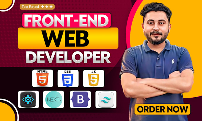 Gig Preview - Be your front end web designer html, css and bootstrap