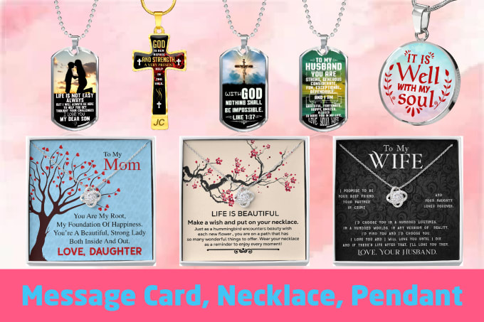 Gig Preview - Create winning necklace and message card design for you