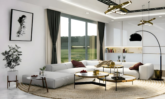 Gig Preview - Render realistic 3d interior, exterior design building rooms