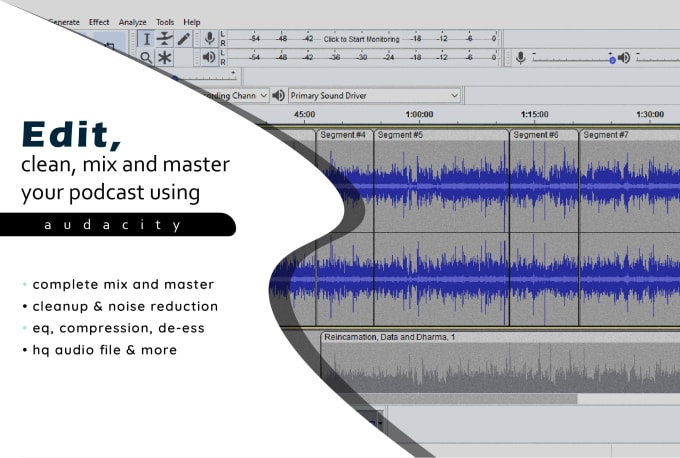 Gig Preview - Edit, clean, mix and master your podcast using audacity