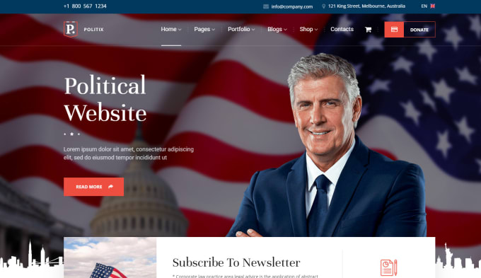 Bestseller - create modern  political campaign website