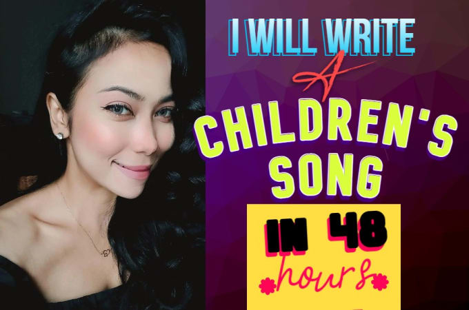 Bestseller - write and sing children and kids song in 48h