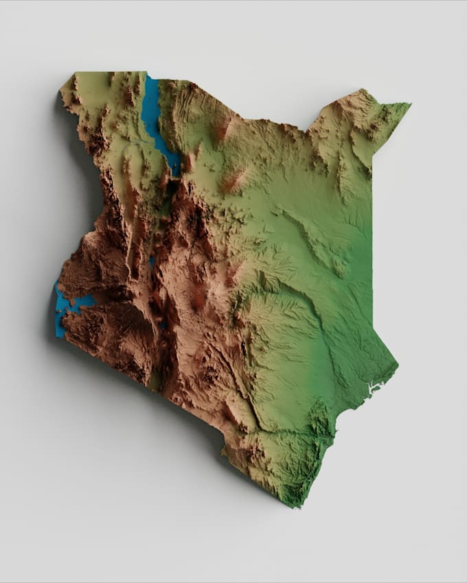 Bestseller - create a 3d shaded relief map of any region or country