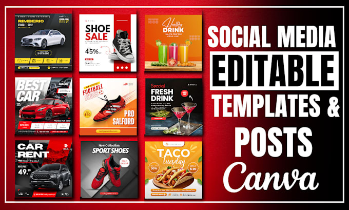 Gig Preview - Design social media posts ads instagram templates pdfs and ebooks in canva