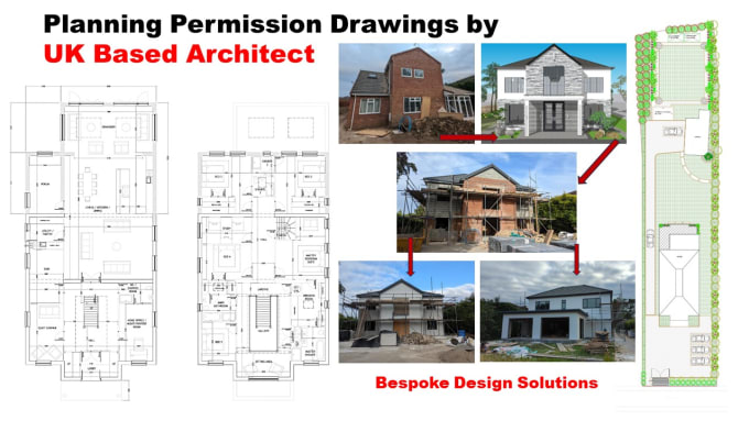 Gig Preview - Do UK council planning permission drawings, UK based architect