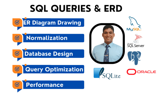 Gig Preview - Write sql queries, design database and optimize queries