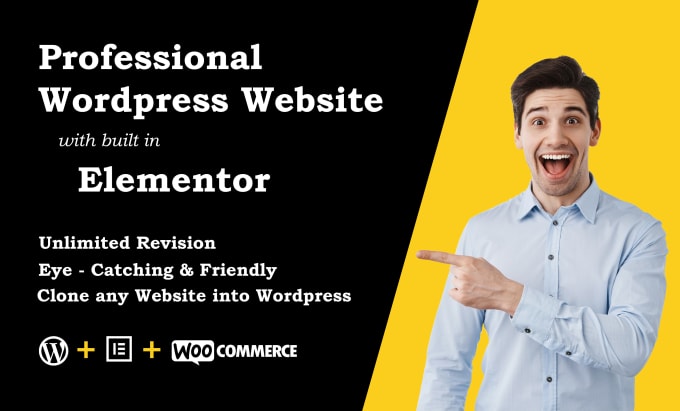 Gig Preview - Create your responsive wordpress website with elementor, elementor website