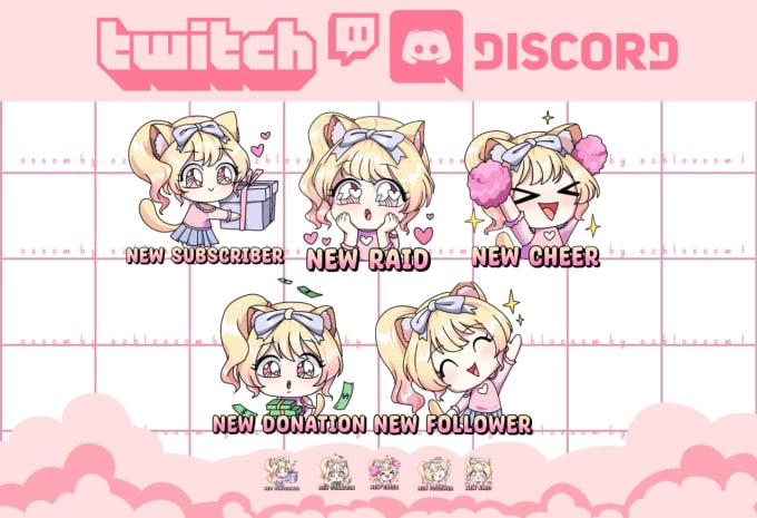 Gig Preview - Create cute custom twitch emotes, sub badges in 24 hours