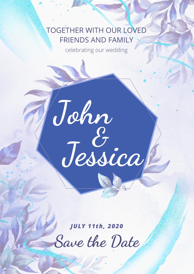 Gig Preview - Design wedding invitation card flower theme