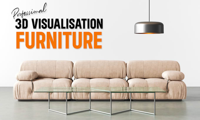 Gig Preview - Create your furniture, bed, sofa, chair, armchair, mattress in 3d and render it