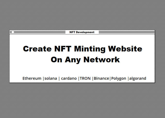 Gig Preview - Do nft minting website on any blockchain