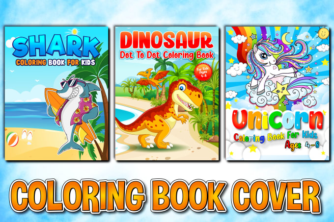 Gig Preview - Do coloring book cover and pages, activity book for kids, cover, children