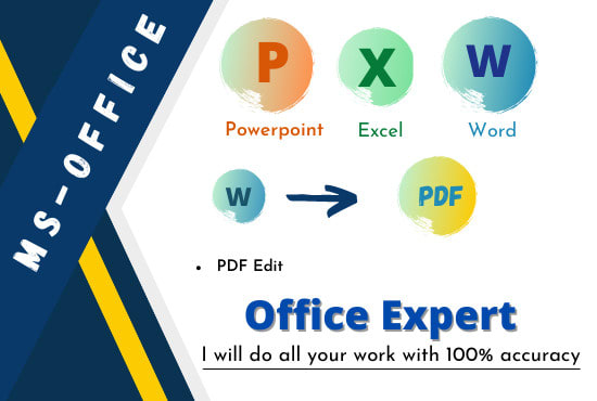 Bestseller - do ms office, excel, powerpoint,word and convert word to pdf