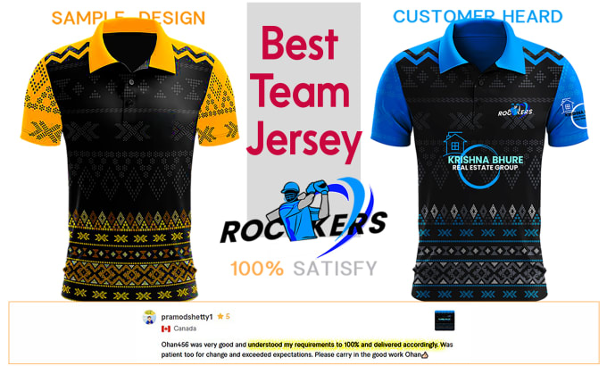 Gig Preview - Do any custom sublimation sports jersey design