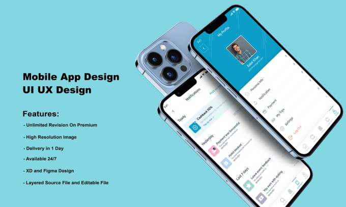 Gig Preview - Create mobile app UI UX design