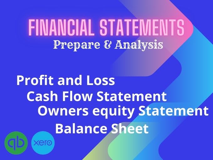 Gig Preview - Prepare a financial statement with profit and loss, balance sheet