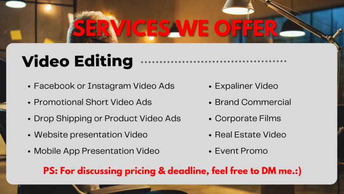 Gig Preview - Create amazing promotional video or short video ads or product ads